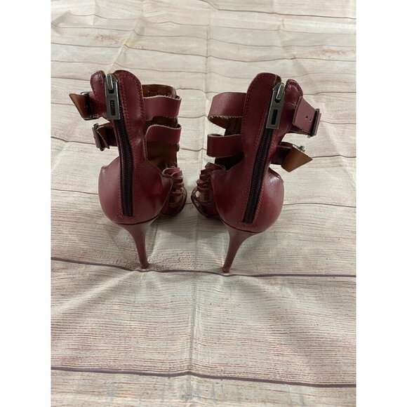 Schutz Women's Red Orchid Gladiator Stilleto Heel - 10B - Picture 3 of 13